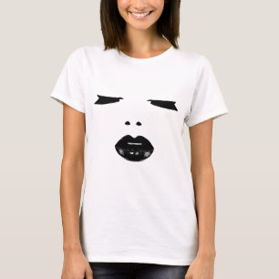 Camiseta la maquillaje de ojos de arte pop ataca los labios