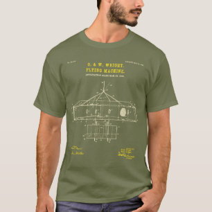 Camiseta La máquina voladora de los Wrights es una fatiga