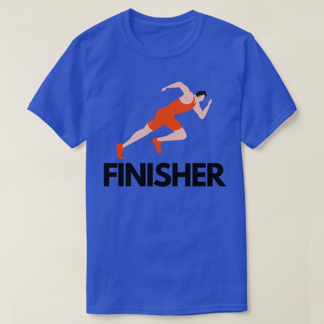 Camiseta La maratón de Finisher corriendo (Diseño del anverso)