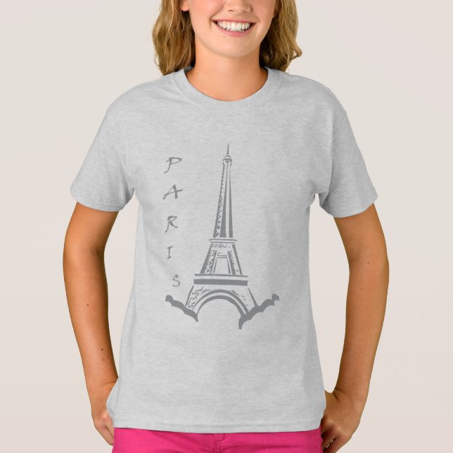 Camiseta La maravillosa París y la Torre Eiffel (Anverso)