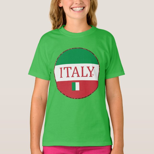 Camiseta La marca conocida italiana del diseñador embroma (Anverso)