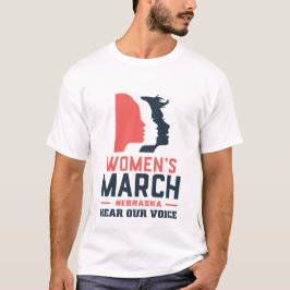 Camiseta La marcha de las mujeres Nebraska escucha nuestra 