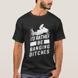 Camiseta La marcha en moto de nieve hace que la moto de nie