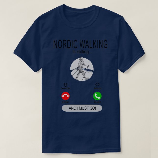 Camiseta La marcha nórdica llama a caminar (Diseño del anverso)