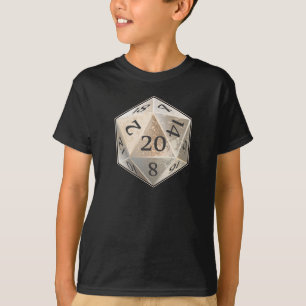 Camiseta La marfil del D&D d20 y el HUESO negro mueren