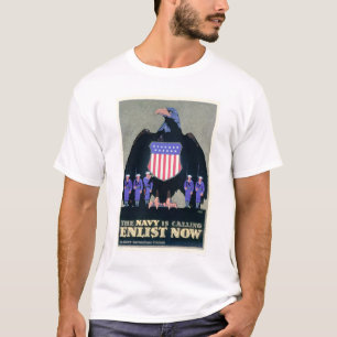 Camiseta La marina de guerra está llamando - ahora aliste