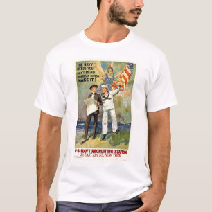 Camiseta ¡La marina de guerra le necesita! ¡No lea la