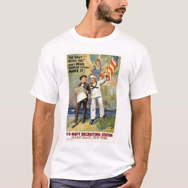 Camiseta ¡La marina de guerra le necesita! ¡No lea la (Anverso)
