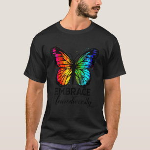 Camiseta La mariposa colorida abraza el autismo de la neuro