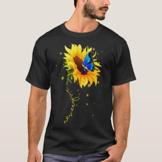 Camiseta La mariposa de girasol nunca deja de lado el síndr