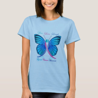 Camiseta La mariposa de la tiroides sea consciente
