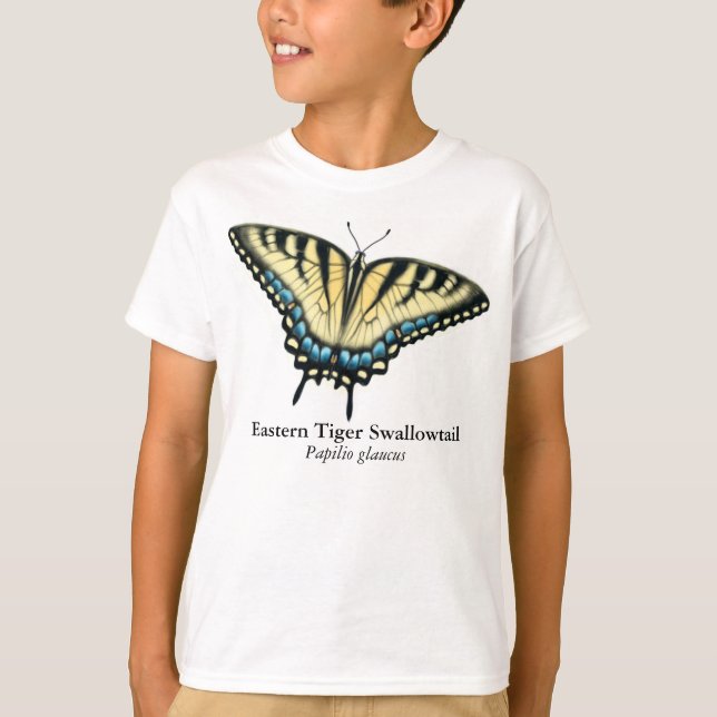 Camiseta La mariposa de Swallowtail del tigre embroma la (Anverso)