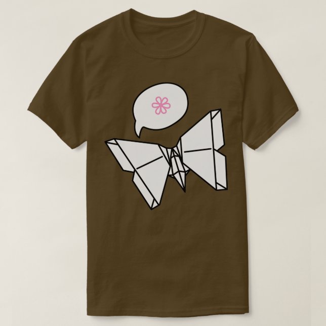 Camiseta La mariposa del origami (Diseño del anverso)