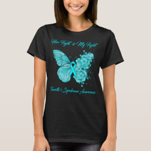 Camiseta La mariposa en su lucha es el sindrom de mi luchad