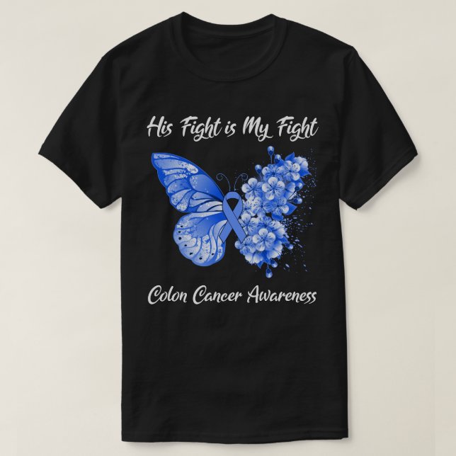 Camiseta La mariposa que lucha es consciente del cáncer de  (Diseño del anverso)