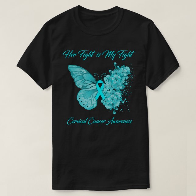 Camiseta La mariposa que lucha es mi lucha contra el cáncer (Diseño del anverso)