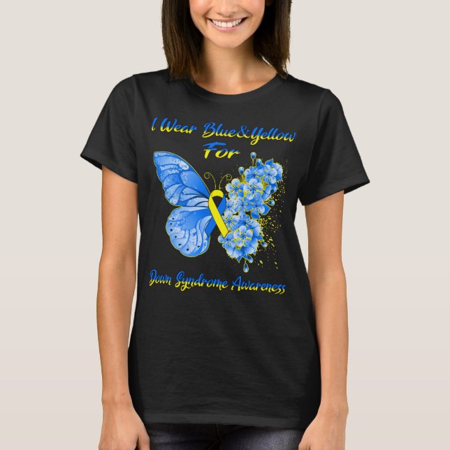 Camiseta La Mariposa Que Uso Es Azul Y Amarillo Para El Sín (Anverso)