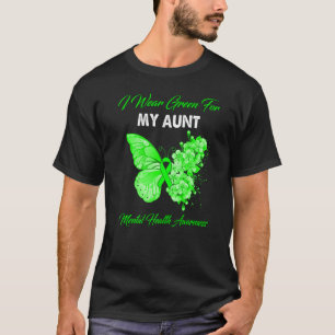 Camiseta La Mariposa Que Uso Es Verde Para Mi Tía Salud Men