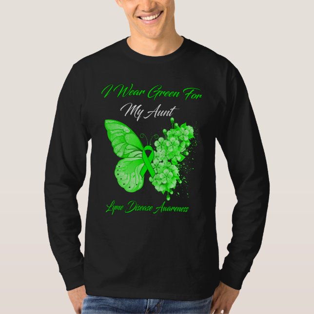 Camiseta La Mariposa Que Uso Es Verde Por Mi Enfermedad De  (Anverso)