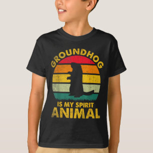 Camiseta La marmota es mi animal espiritual divertido Día d