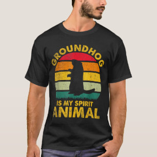 Camiseta La marmota es mi animal espiritual divertido día d