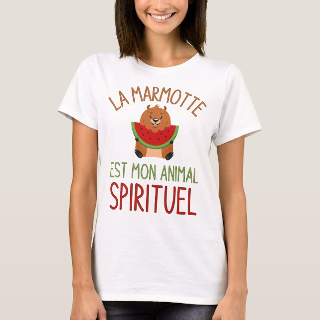 Camiseta La marmotte est mon animal spirituel (Anverso)