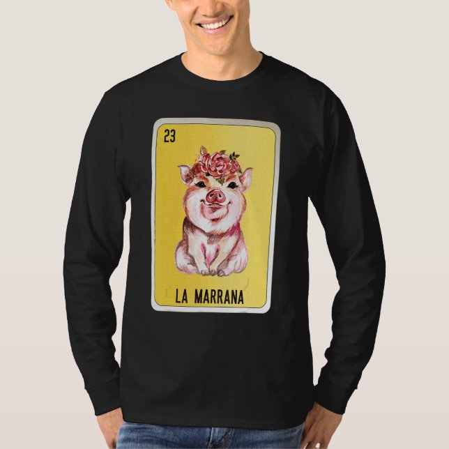 Camiseta La Marrana Mexican Slang Lottery Bingo Cards (Anverso)