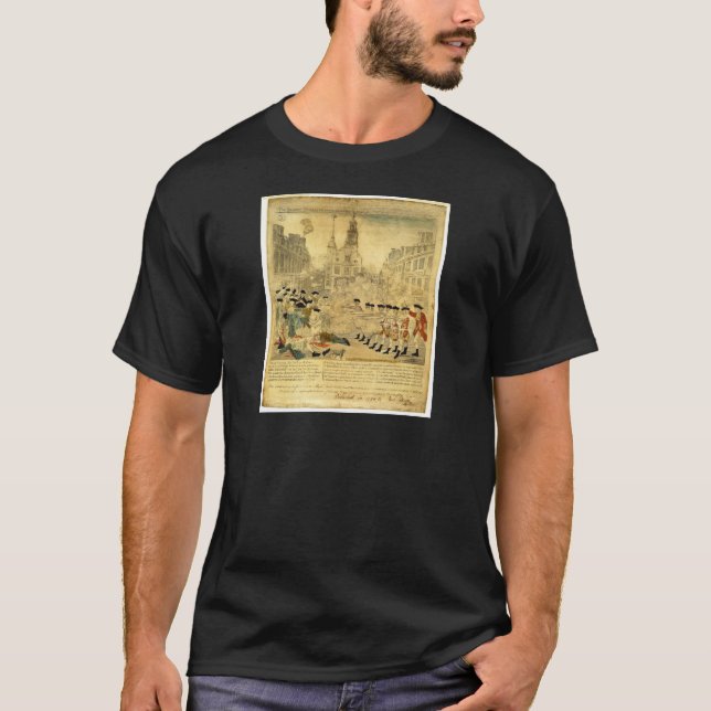 Camiseta La masacre de Boston de Paul Revere (Anverso)