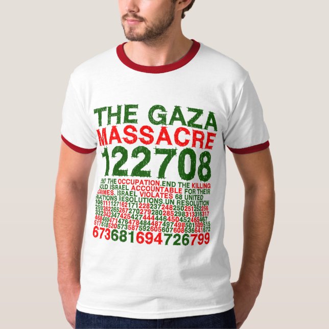 Camiseta La masacre de Gaza (Anverso)