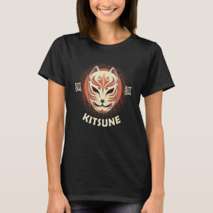 Camiseta La máscara de kitsune de Otaku, la zorra japonesa