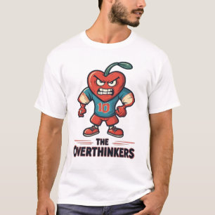 Camiseta La mascota de cereza enojada de los que sobrpensan