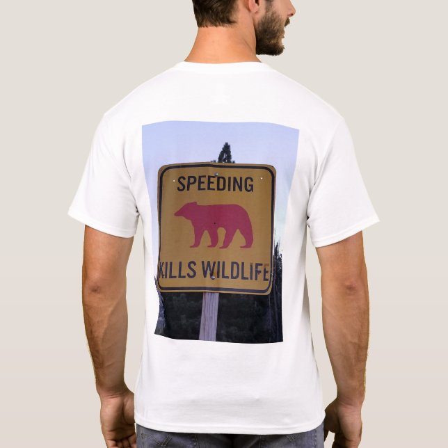 Camiseta La matanza acelerada de la vida silvestre (Reverso)