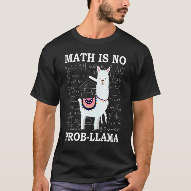 Camiseta La matemática no es problema llama (Anverso)