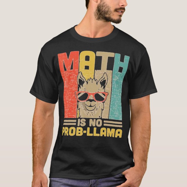 Camiseta La matemática no es un prob. llama tees (Anverso)