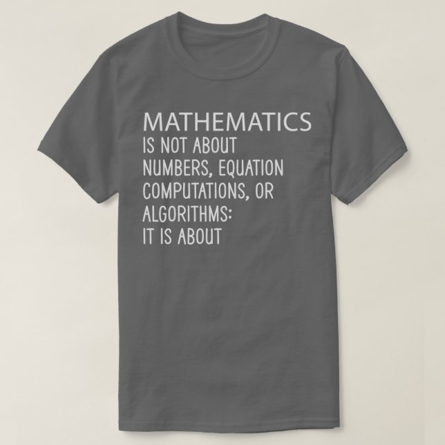 Camiseta La matemática no se trata de la computación de ecu (Diseño del anverso)