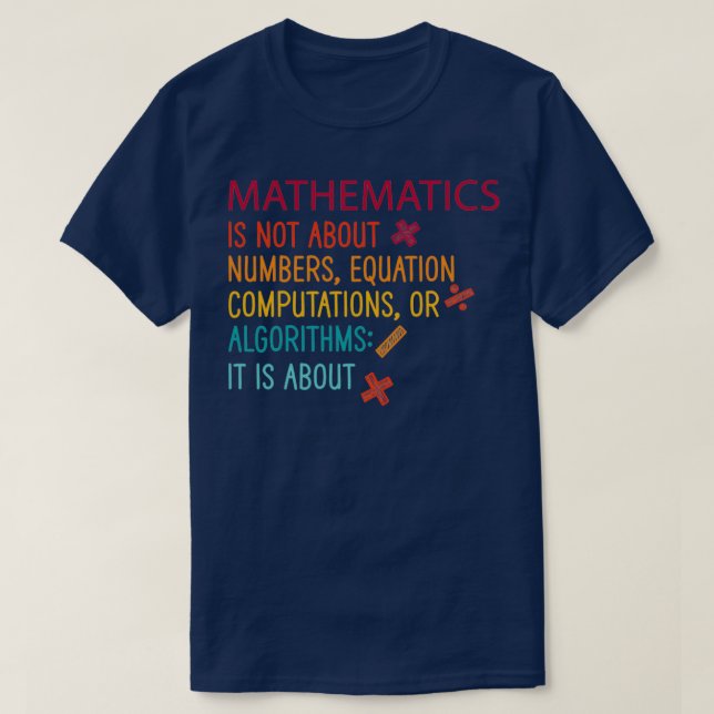 Camiseta La matemática no se trata de la computación de ecu (Diseño del anverso)