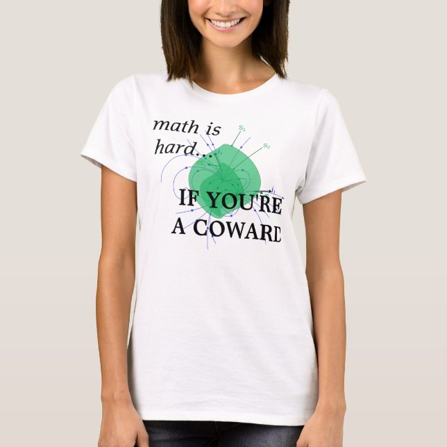 Camiseta la matemáticas es dura… SI USTED es UN COBARDE (Anverso)