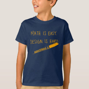 Camiseta La matemáticas es fácil, embroma