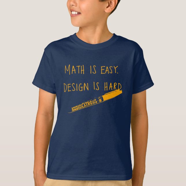 Camiseta La matemáticas es fácil, embroma (Anverso)