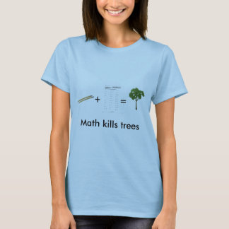 Camiseta La matemáticas mata a árboles