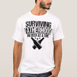 Camiseta La maternidad sobreviviente, ¡una cerveza a la vez