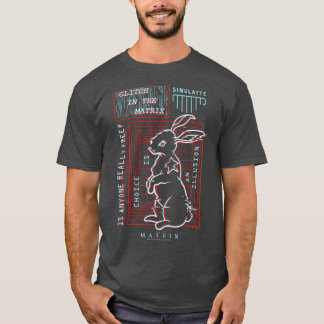 Camiseta La matriz del destello de conejo blanco