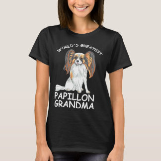 Camiseta La Mayor Abuela Papillon Del Mundo