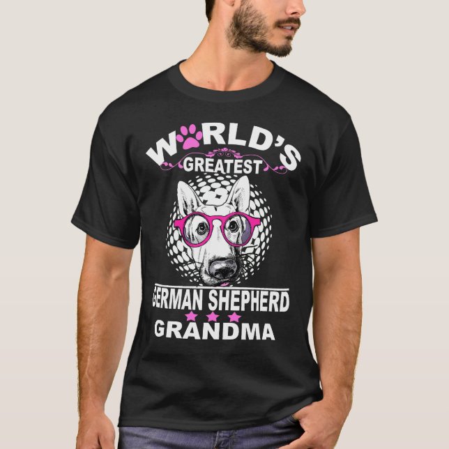 Camiseta La mayor abuela pastora alemana del mundo en 2018 (Anverso)