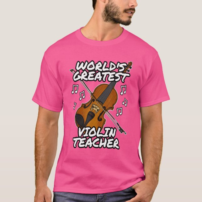 Camiseta La mayor cadena violinista de profesor de violín d (Anverso)
