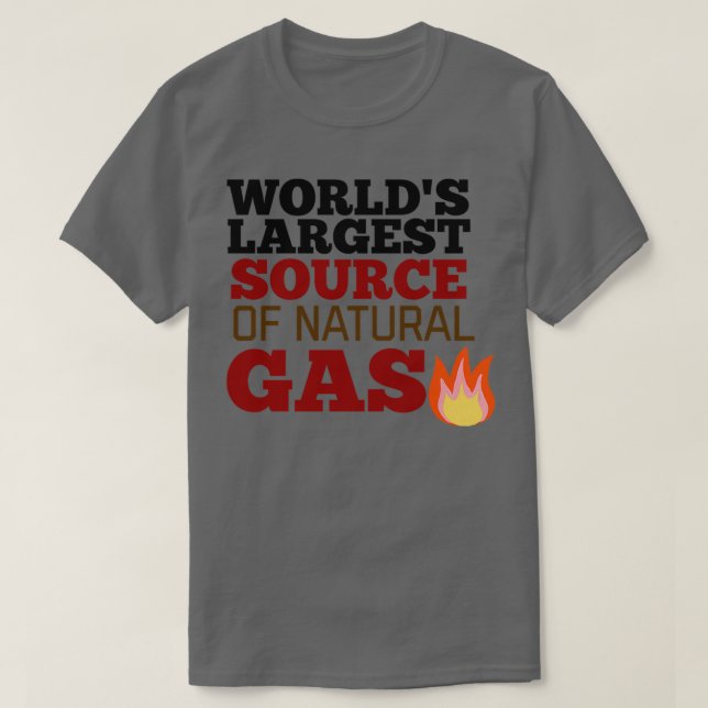 Camiseta La mayor fuente de gas natural del mundo 27 (Diseño del anverso)