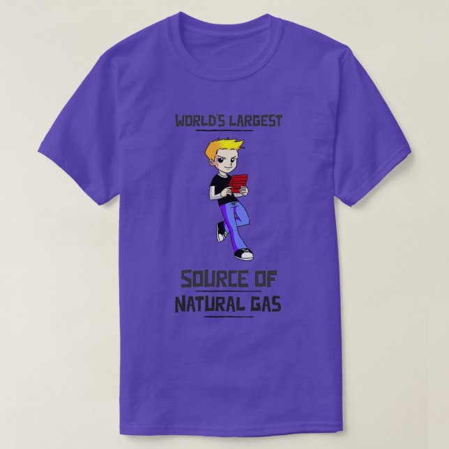 Camiseta La mayor fuente de gas natural del mundo x27 (Diseño del anverso)