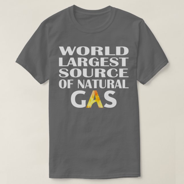 Camiseta La mayor fuente mundial de gas natural (Diseño del anverso)