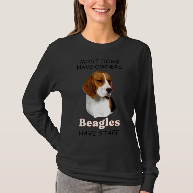 Camiseta La Mayoría De Los Perros Tienen Beagles Propietari (Anverso)