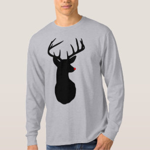 Camiseta La mayoría del reno famoso de la manga larga de